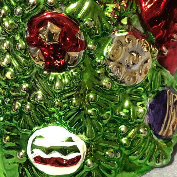 Ceramic Christmas Tree Teapot Hand Painted Metallic Glazed 1998 By Allure Home - Picture 10 of 16